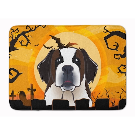 Jensendistributionservices Halloween Saint Bernard Machine Washable Memory Foam Mat MI1654237